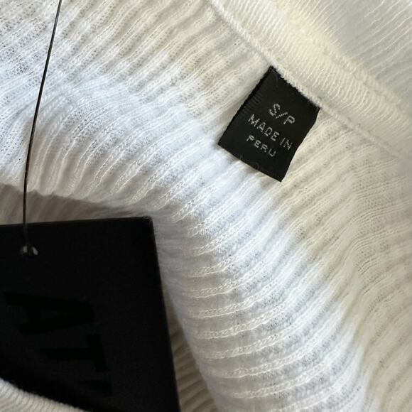 ATM Anthony Thomas Melillo  Rib Knit Short Sleeve White Size Small - Picture 3 of 11